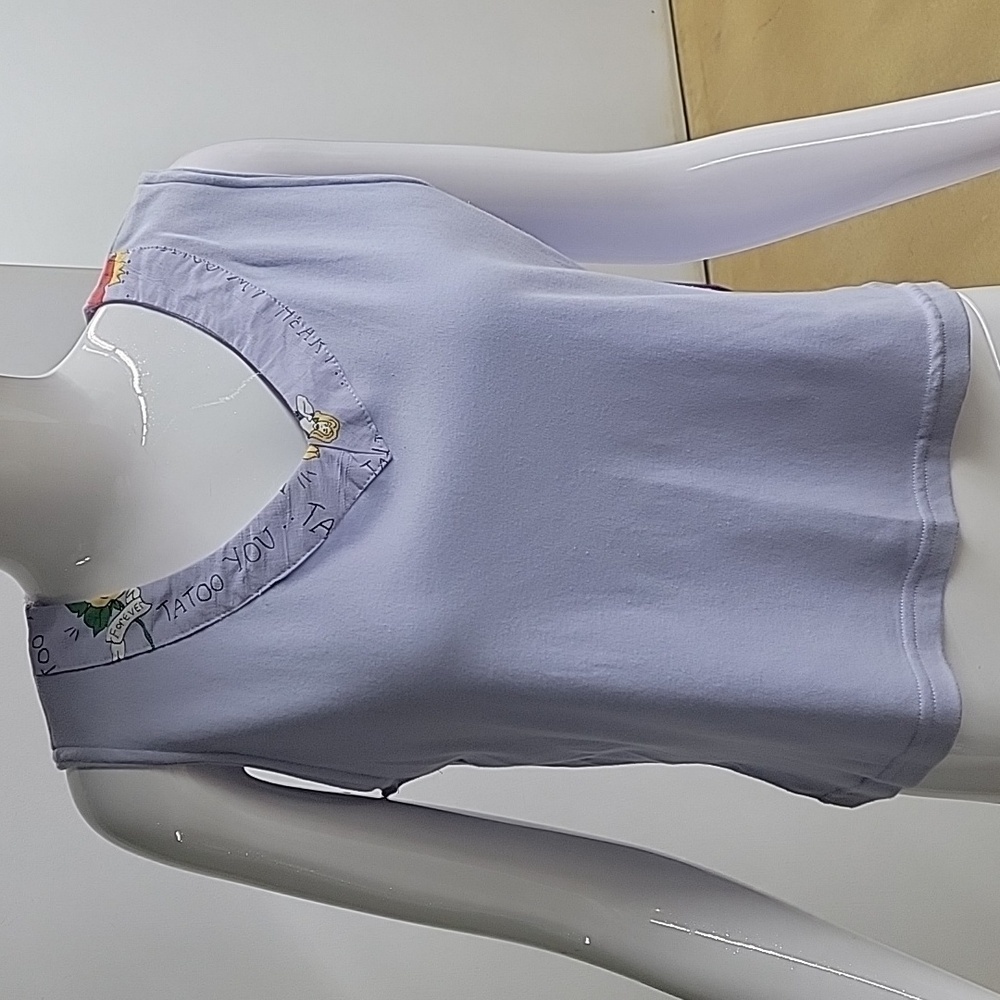 Dear Joline Vintage Sleeveless Lavender Purple Top Size Large